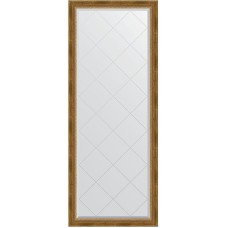 Зеркало Evoform Exclusive-G Floor 198х78 BY 6303 с гравировкой в багетной раме - Состаренная бронза с плетением 70 мм