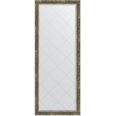 Зеркало Evoform Exclusive-G Floor 198х78 BY 6305 с гравировкой в багетной раме - Старое дерево с плетением 70 мм