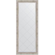 Зеркало Evoform Exclusive-G Floor 201х81 BY 6318 с гравировкой в багетной раме - Римское серебро 88 мм