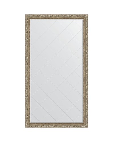 Зеркало Evoform Exclusive-G Floor 200х110 BY 6353 с гравировкой в багетной раме - Виньетка античное серебро 85 мм