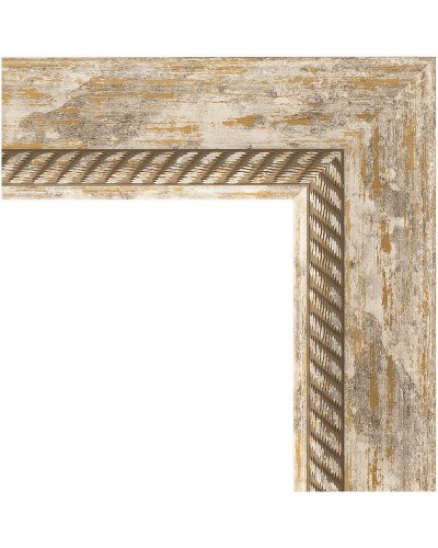 Зеркало Evoform Exclusive-G Floor 198х108 BY 6344 с гравировкой в багетной раме - Прованс с плетением 70 мм