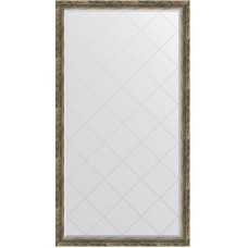 Зеркало Evoform Exclusive-G Floor 198х108 BY 6345 с гравировкой в багетной раме - Старое дерево с плетением 70 мм