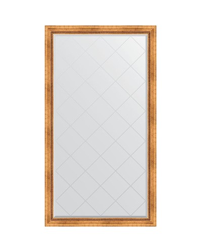 Зеркало Evoform Exclusive-G Floor 201х111 BY 6357 с гравировкой в багетной раме - Римское золото 88 мм