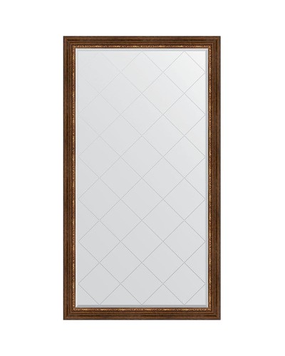 Зеркало Evoform Exclusive-G Floor 201х111 BY 6359 с гравировкой в багетной раме - Римская бронза 88 мм