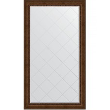 Зеркало Evoform Exclusive-G Floor 207х117 BY 6379 с гравировкой в багетной раме - Состаренная бронза с орнаментом 120 мм