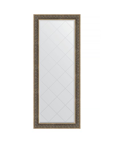 Зеркало Evoform Exclusive-G Floor 204х84 BY 6332 с гравировкой в багетной раме - Вензель серебряный 101 мм