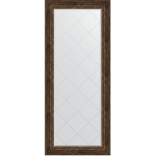 Зеркало Evoform Exclusive-G Floor 207х87 BY 6340 с гравировкой в багетной раме - Состаренное дерево с орнаментом 120 мм