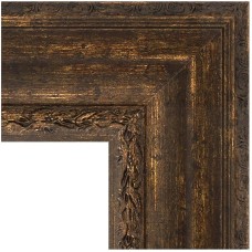 Зеркало Evoform Exclusive-G Floor 207х87 BY 6340 с гравировкой в багетной раме - Состаренное дерево с орнаментом 120 мм