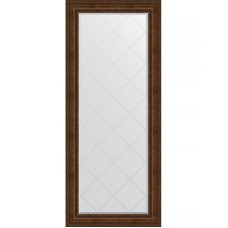 Зеркало Evoform Exclusive-G Floor 207х87 BY 6339 с гравировкой в багетной раме - Состаренная бронза с орнаментом 120 мм