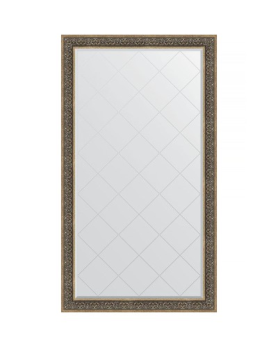 Зеркало Evoform Exclusive-G Floor 204х114 BY 6372 с гравировкой в багетной раме - Вензель серебряный 101 мм