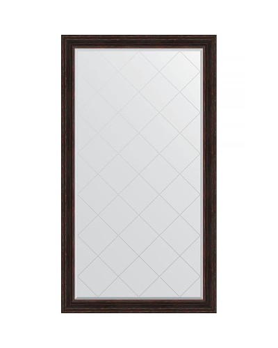 Зеркало Evoform Exclusive-G Floor 204х114 BY 6370 с гравировкой в багетной раме - Темный прованс 99 мм