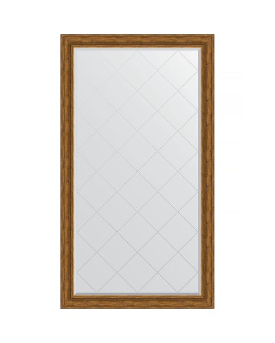 Зеркало Evoform Exclusive-G Floor 204х114 BY 6369 с гравировкой в багетной раме - Травленая бронза 99 мм