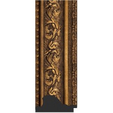 Зеркало Evoform Exclusive-G Floor 205х85 BY 6337 с гравировкой в багетной раме - Виньетка состаренная бронза 109 мм