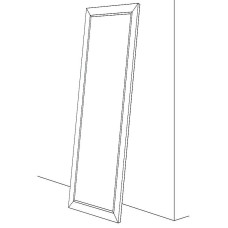 Зеркало Evoform Exclusive-G Floor 205х85 BY 6337 с гравировкой в багетной раме - Виньетка состаренная бронза 109 мм