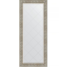Зеркало Evoform Exclusive-G Floor 205х85 BY 6334 с гравировкой в багетной раме - Барокко серебро 106 мм