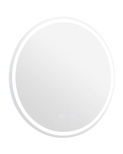 Зеркало Aquanet Оптима 70 304175 с подсветкой с сенсорным выключателем, часами и подогревом