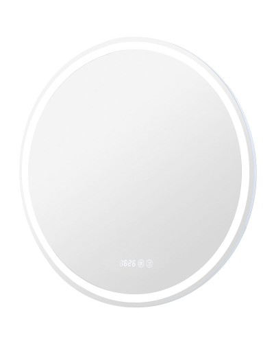 Зеркало Aquanet Оптима 70 304175 с подсветкой с сенсорным выключателем, часами и подогревом