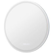 Зеркало Aquanet Оптима 70 304175 с подсветкой с сенсорным выключателем, часами и подогревом