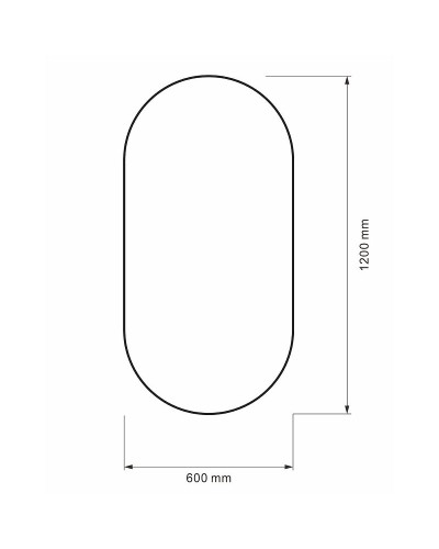 Зеркало Abber Immer Offen 60 AG6401B Черное