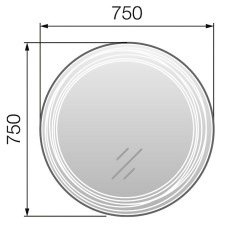 Зеркало Marka One Belle 75 Light У26304 с подсветкой
