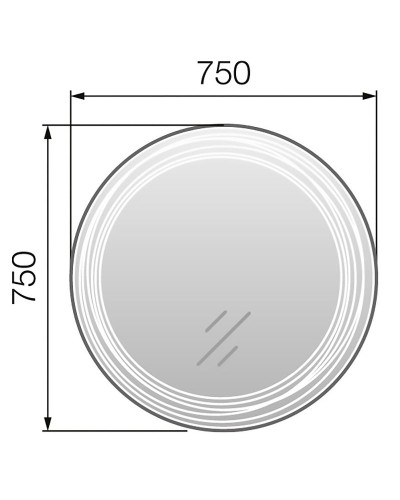 Зеркало Marka One Belle 75 Light У26304 с подсветкой