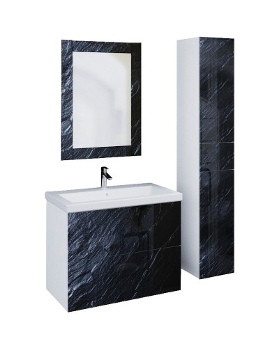 Зеркало Marka One Glass 60x80 У73246 с подсветкой Black stone