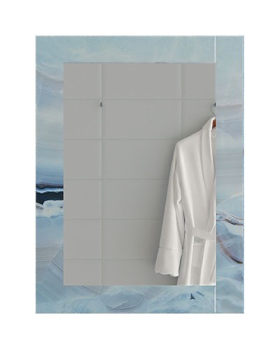 Зеркало Marka One Glass 60x80 У73245 с подсветкой Blue marble