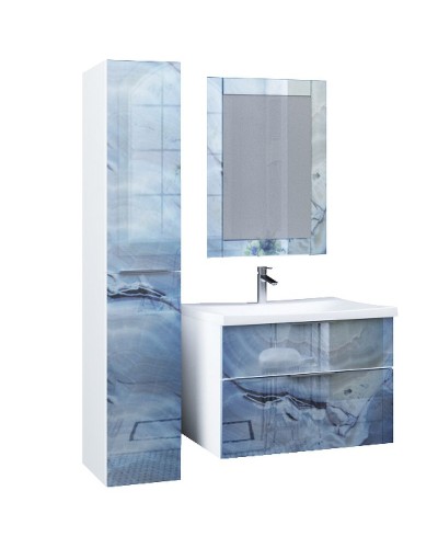 Зеркало Marka One Glass 60x80 У73245 с подсветкой Blue marble