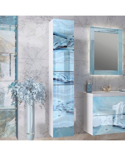 Зеркало Marka One Glass 60x80 У73245 с подсветкой Blue marble