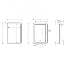 Зеркало Abber Kristall 55 AT6701Opal с подсветкой Коричневое с сенсорным выключателем с часами