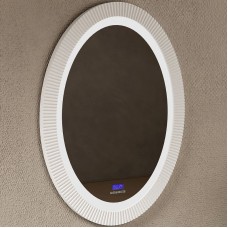 Зеркало Abber Stein 60 AS6601 с подсветкой Белое с сенсорным выключателем с часами