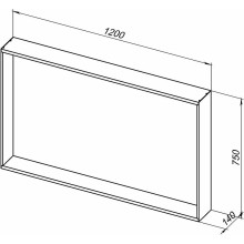 Зеркало Allen Brau Reality 120 1.32021.03 с подсветкой Латунь браш с сенсорным выключателем