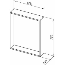 Зеркало Allen Brau Reality 60 1.32016.BB с подсветкой Черный браш с сенсорным выключателем