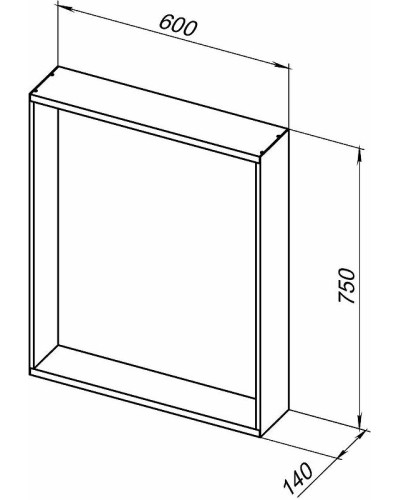 Зеркало Allen Brau Reality 60 1.32016.BB с подсветкой Черный браш с сенсорным выключателем