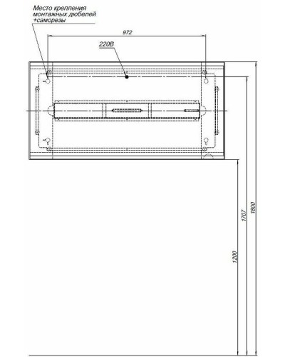 Зеркало Allen Brau Infinity 60 1.21020.BL с подсветкой Черное с сенсорным выключателем