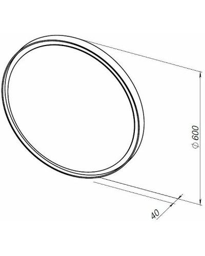 Зеркало Allen Brau Infinity 60 1.21022.BL с подсветкой Черное с сенсорным выключателем