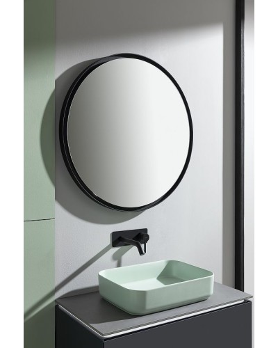 Зеркало Allen Brau Infinity 80 1.21017.BL с подсветкой Черное с сенсорным выключателем