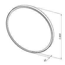 Зеркало Allen Brau Infinity 80 1.21017.WT с подсветкой Белое с сенсорным выключателем