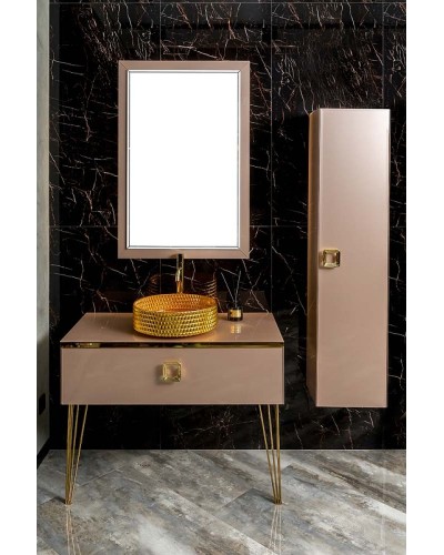 Зеркало Boheme Armadi Art Dolce 70 567-Rose с подсветкой Пыльная Роза