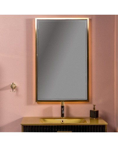 Зеркало Boheme Armadi Art Monaco 70 566-BG с подсветкой Черный глянец Золото