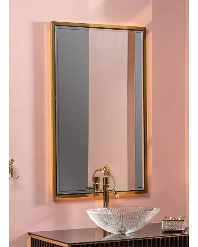 Зеркало Boheme Armadi Art Monaco 70 566-BG с подсветкой Черный глянец Золото