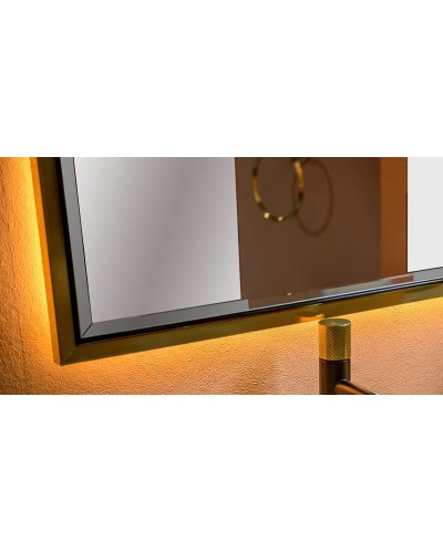 Зеркало Boheme Armadi Art Monaco 70 566-BG с подсветкой Черный глянец Золото