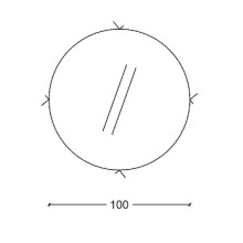 Зеркало Boheme Armadi Art Rombo 100 545-100-B с подсветкой с сенсорным выключателем