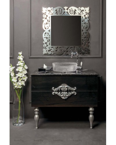 Зеркало Boheme Armadi Art Caprice 80 562 с подсветкой Серебро поталь