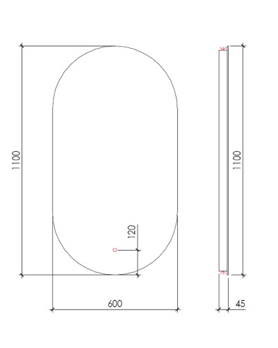 Зеркало Boheme Armadi Art Vallessi 60 568 с подсветкой с сенсорным выключателем
