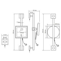 Косметическое зеркало Bemeta Cosmetic mirrors 116501672 с подсветкой с увеличением Хром