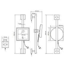 Косметическое зеркало Bemeta Cosmetic mirrors 116501672 с подсветкой с увеличением Хром