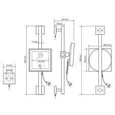 Косметическое зеркало Bemeta Cosmetic mirrors 116501672 с подсветкой с увеличением Хром