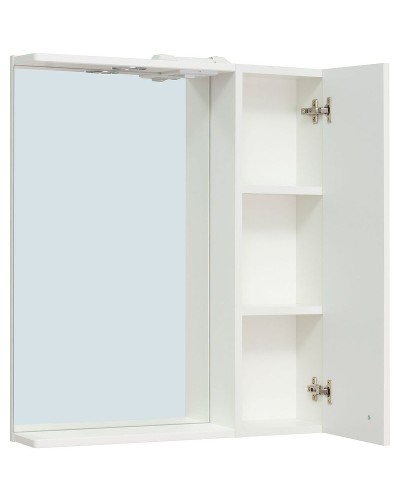 Зеркало со шкафом Runo Римини 65 00-00001256 с подсветкой Белое