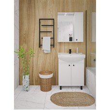 Зеркало со шкафом Runo Римини 65 00-00001256 с подсветкой Белое